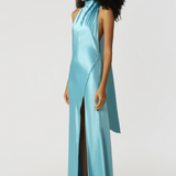 SAU LEE (baby blue) Penelope silk gown