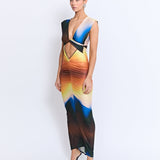 PFEIFFER (multicoloured) Lexington halter open tummy gown