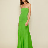 LINE AND DOT (green) Arlo strapless knit maxi