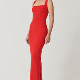 EFFIE KATS (red) Marbella square neck gown