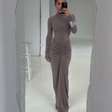 EFFIE KATS (ash grey) Kayson long sleeve skirt set