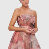 LEO LIN (pink) Rae bustier corset midi