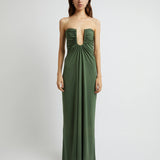 Christopher Esber (green) Palm gown