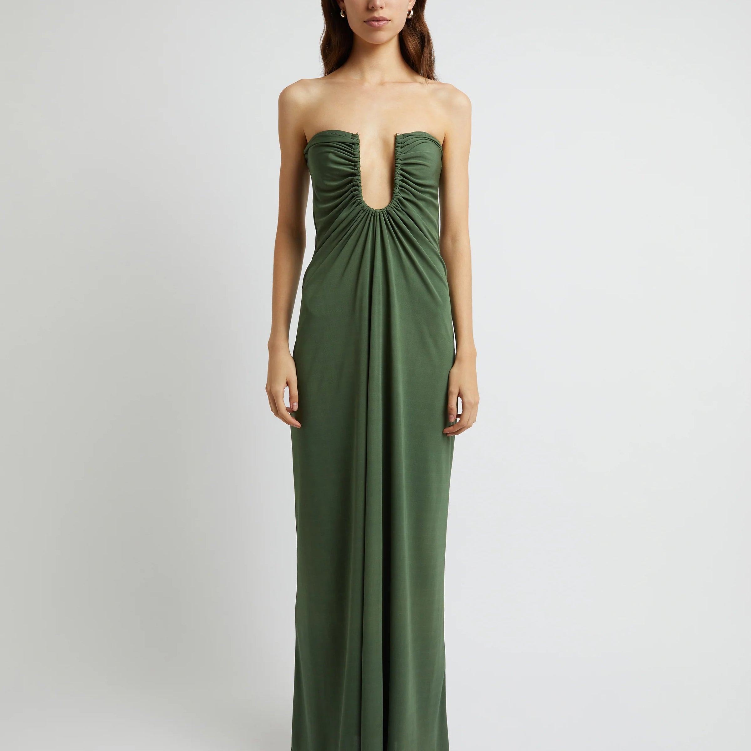 Christopher Esber (green) Palm gown