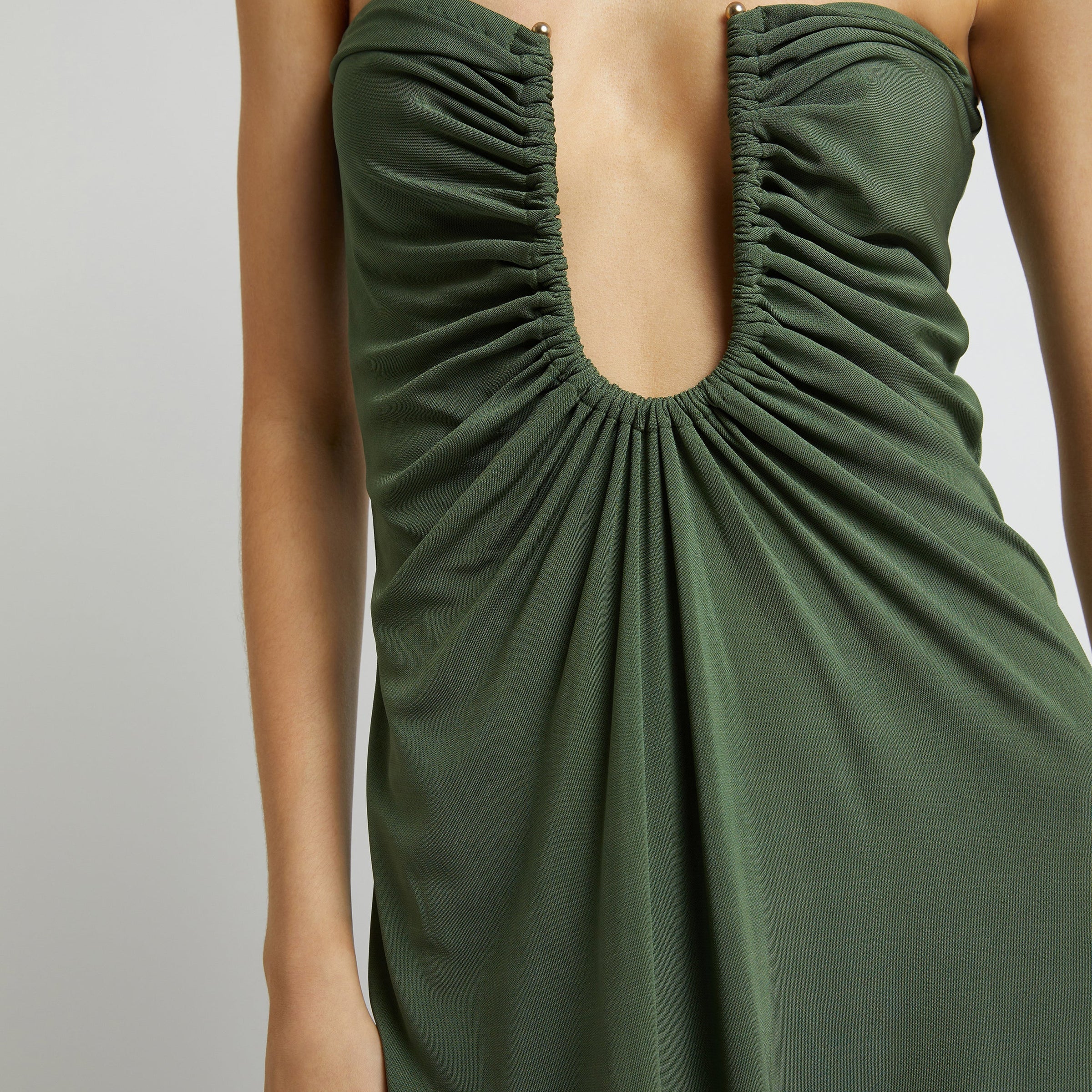 Christopher Esber (green) Palm gown