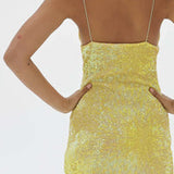 NATALIE ROLT (yellow) sequin mini