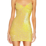 NATALIE ROLT (yellow) sequin mini