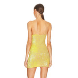 NATALIE ROLT (yellow) sequin mini