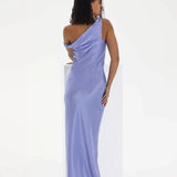 NATALIE ROLT (purple) Monica silk gown