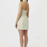 CAMILLA AND MARC (beige) Petra A-line halter mini