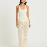 BENNI (cream/white) Ariel crotchet maxi