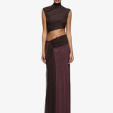 BEC AND BRIDGE (brown) Connie Asym midi