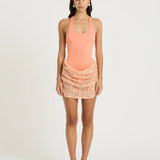 BENNI (peach/aperol) Ariel crotchet mini