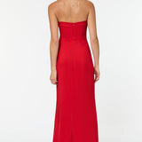 MANNING CARTELL (red) Asymmetrical Games Strapless gown