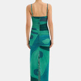 SIR THE LABEL (green) Fankie ruched balconette midi
