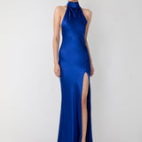 SAU LEE (blue) Penelope silk gown