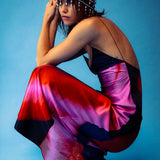 RAT AND BOA (red/pink/black) Solaris silk gown