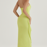 HOUSE OF CB (lime) Adrienne strapless corset gown