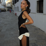 ATOIR (black/white) Jana high split with bows
