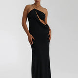NATALIE ROLT (black) Elissa cut out gown