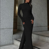 EFFIE KATS Monaco Long Sleeve Gown (black)