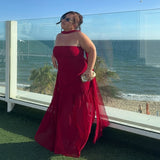 SHEIKE (red) Marissa strapless gown