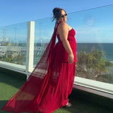 SHEIKE (red) Marissa strapless gown