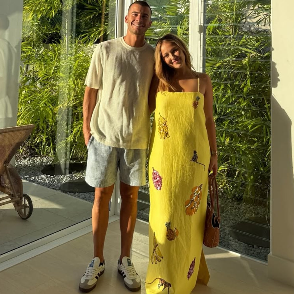 alemais diamond dancer midi dress Alemais AlMais Diamond Dancer Linen-Blend Midi Dress In Yellow - 30% Off