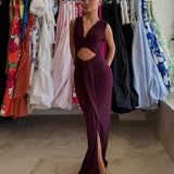 EFFIE KATS (black cherry/plum) Faith reversible maxi