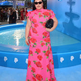SAU LEE (red/pink) Sylvie rose cap sleeve gown