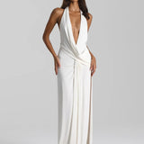 NATALIE ROLT (white) Winona halter gown
