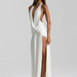 NATALIE ROLT (white) Winona halter gown