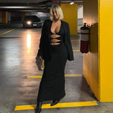 EFFIE KATS (black) Elise cut out gown