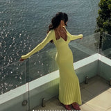 SIR THE LABEL (yellow) Juniper Contoured knit maxi