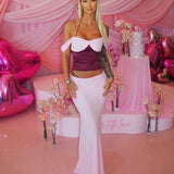 I AM DELILAH (pink/burgundy) Scarlett corset and skirt set