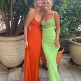 RACHEL GILBERT (green) Hartley diamonte gown
