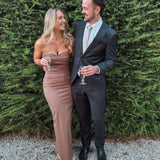 SIR THE LABEL (brown) Alba strapless gown