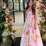 AJE (white/pink) Gracie wildflowers gown
