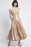 AJE (champagne/gold) Serendipity reflection satin midi