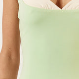 SHE IS OLLA (green) Nicolette strapless pleated maxi