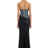 ELIYA THE LABEL (black/blue) Sidonia strapless corset gown
