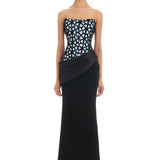 ELIYA THE LABEL (black/blue) Sidonia strapless corset gown
