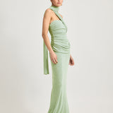 TOJHA (matcha green) Iesha scarf neck maxi