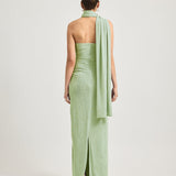 TOJHA (matcha green) Iesha scarf neck maxi