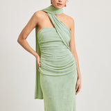 TOJHA (matcha green) Iesha scarf neck maxi
