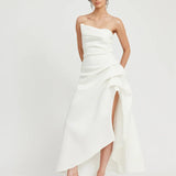 TOJHA (white) Saisha strapless midi