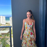MENTI IRIS Floral Maxi (Red/Yellow)