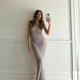 HENNE (grey/nude) Carmine strapless sparkle gown