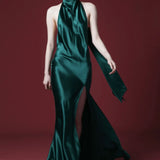SAU LEE (green) penelope satin gown