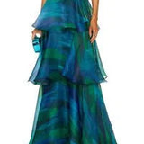 YAURA FAARI (blue/green) Aquarelle skirt/top set